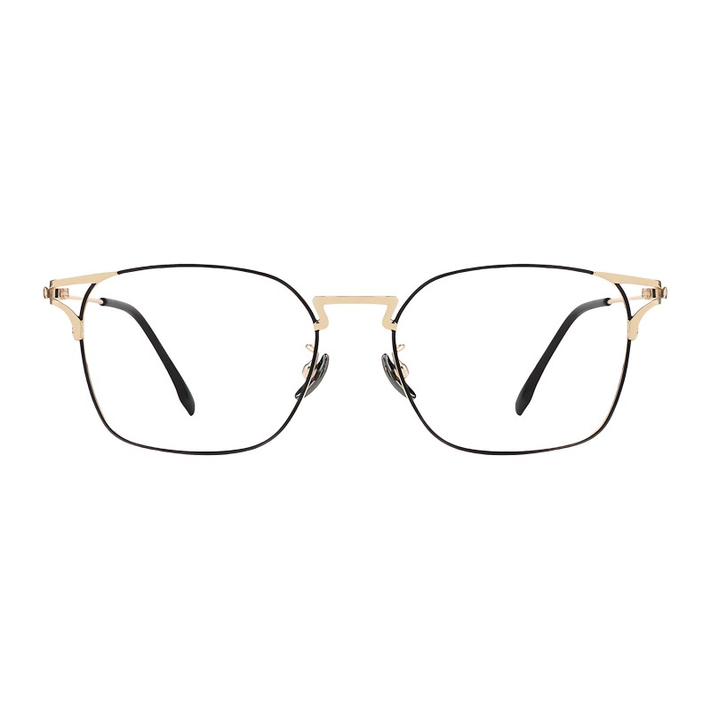 Polygon Black/Golden Eyeglasses