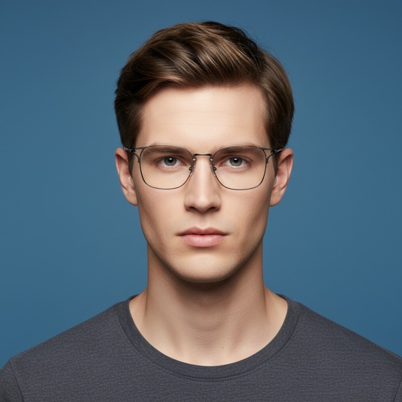 Polygon Gunmetal Eyeglasses