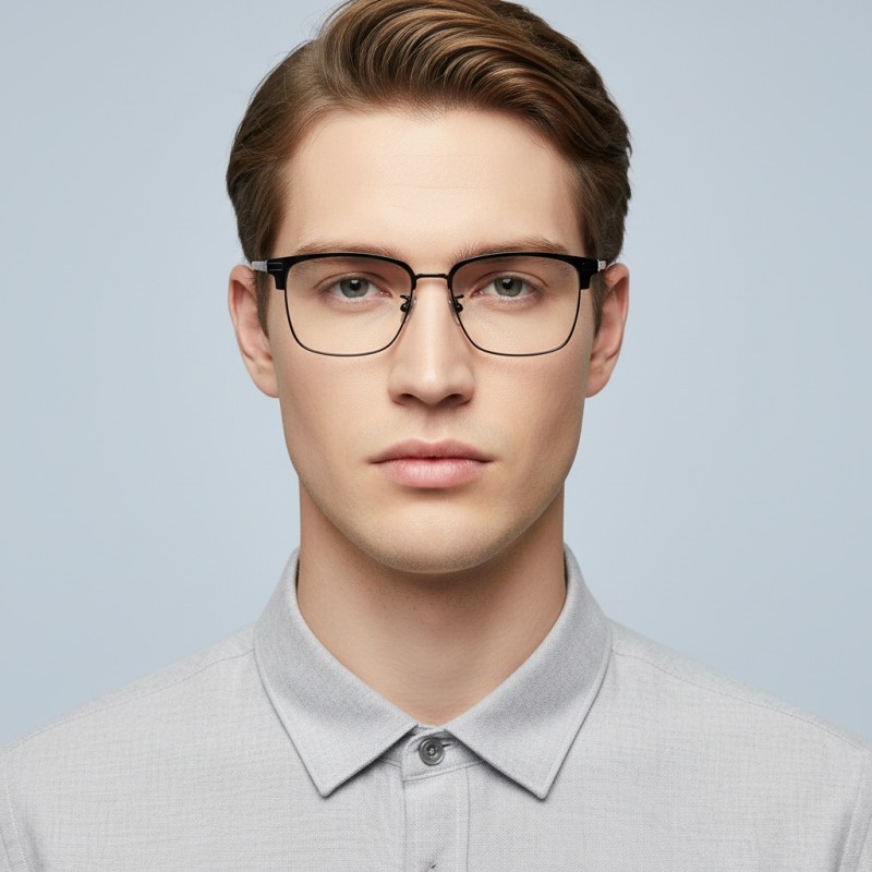 Browline Black Eyeglasses