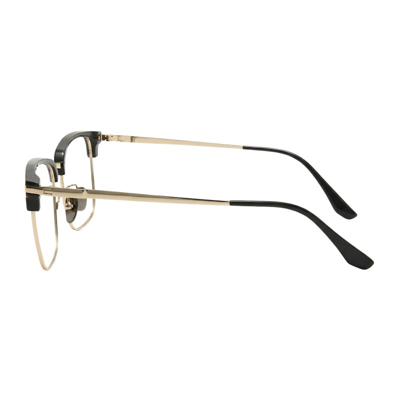 Browline Black Golden Eyeglasses