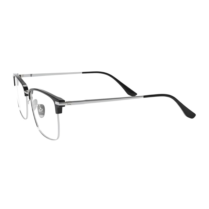 Browline Black Silver Eyeglasses