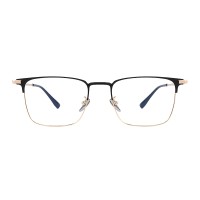 Browline Black/Golden Eyeglasses