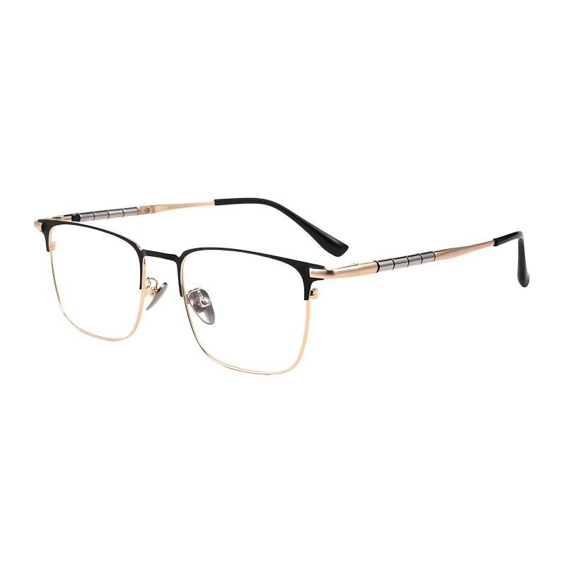Browline Black/Golden Eyeglasses