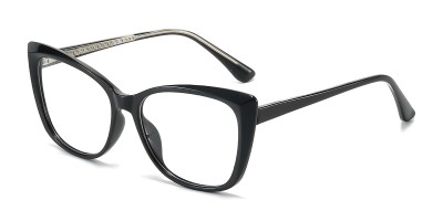 Monica Black Cat Eye Prescription Glasses