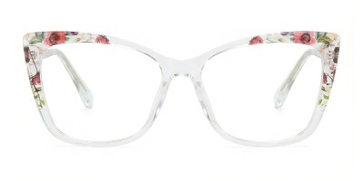 Cat Eye Floral Eyeglasses