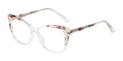 Cat Eye Floral Eyeglasses