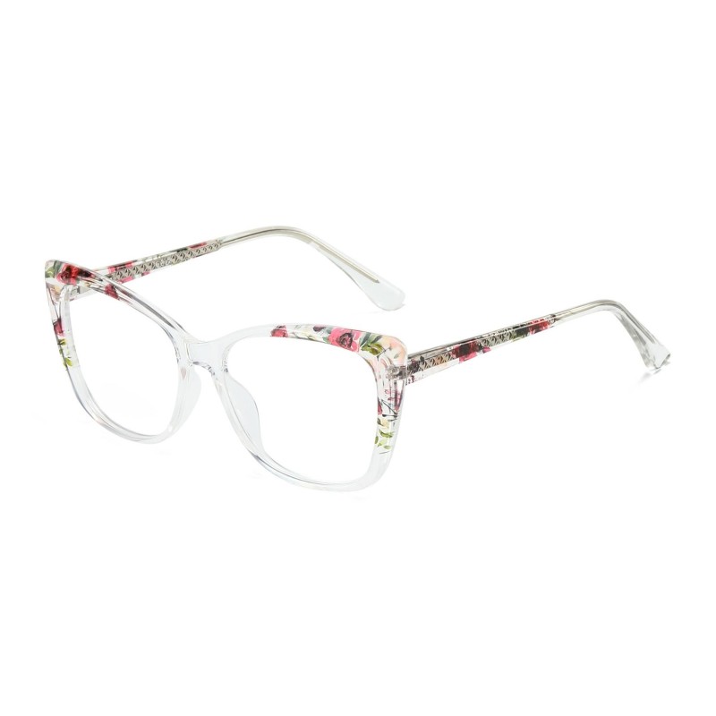 Cat Eye Floral Eyeglasses