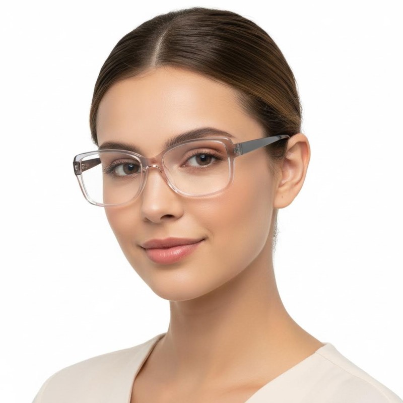 Rectangle Gray Eyeglasses