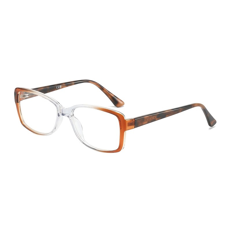 Rectangle Orange Eyeglasses
