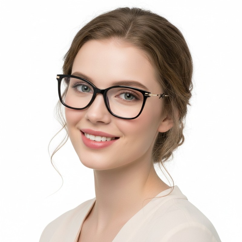 Square Black Eyeglasses