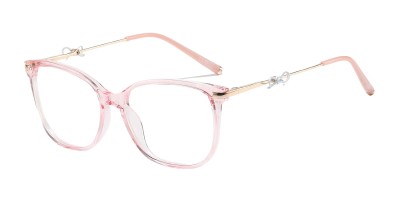 Square Pink Eyeglasses