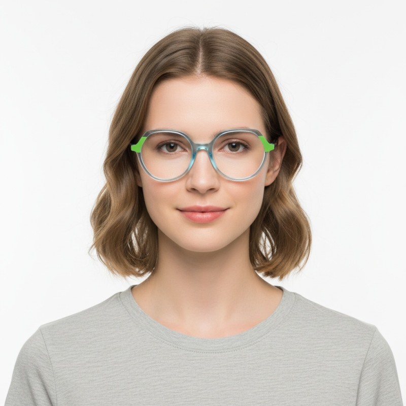 Round Green Eyeglasses