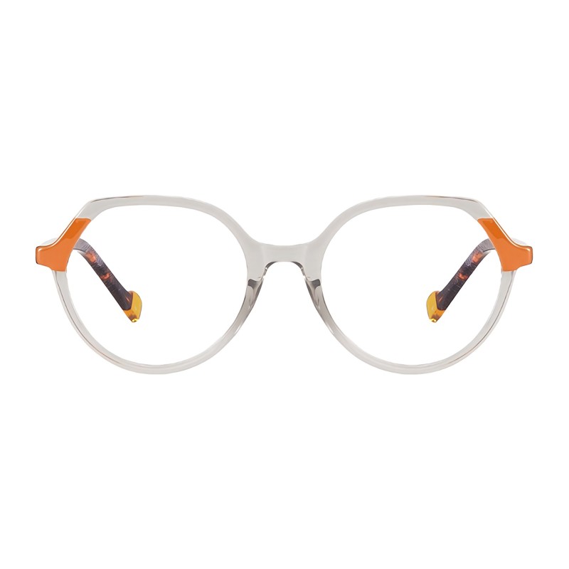 Round Orange Eyeglasses