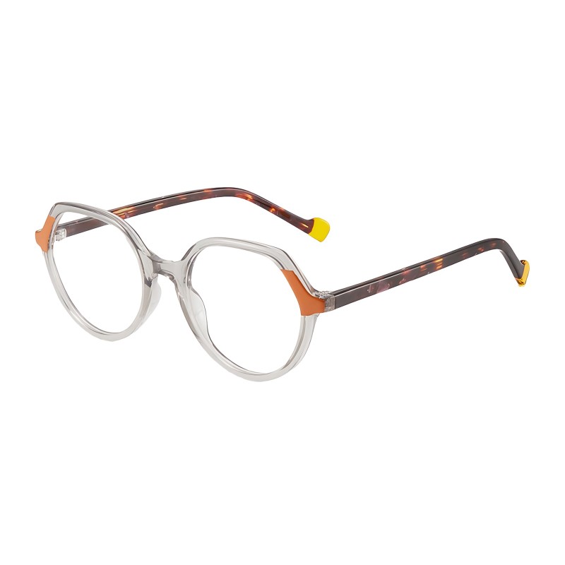 Round Orange Eyeglasses