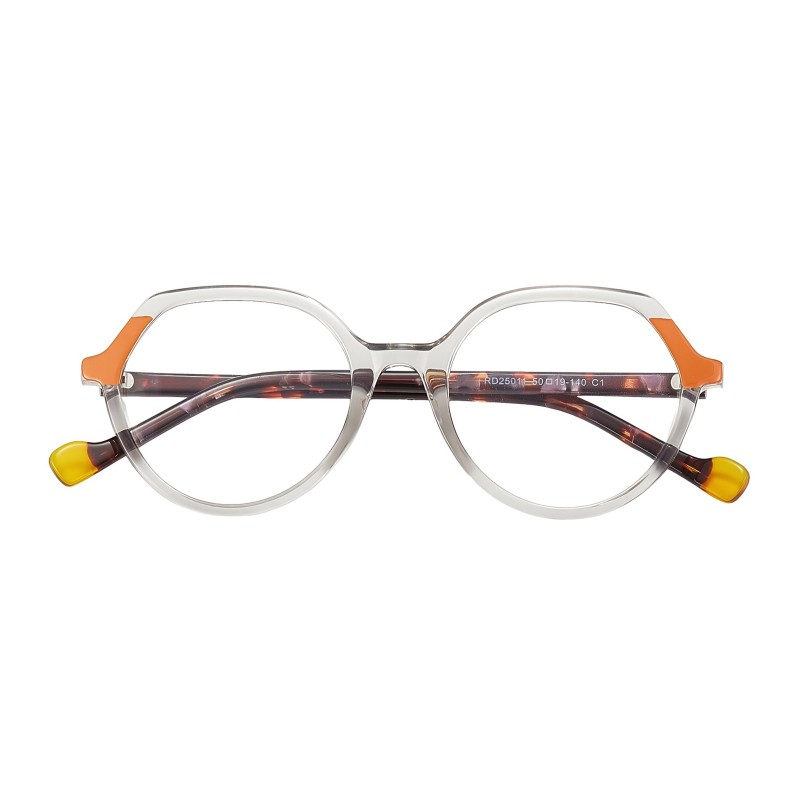 Round Orange Eyeglasses