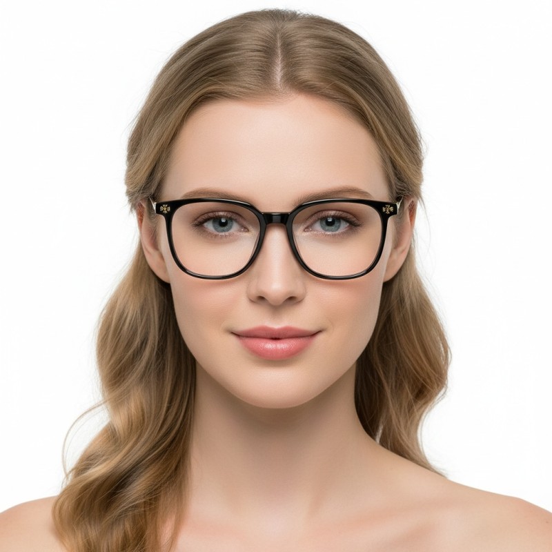 Square Black Eyeglasses