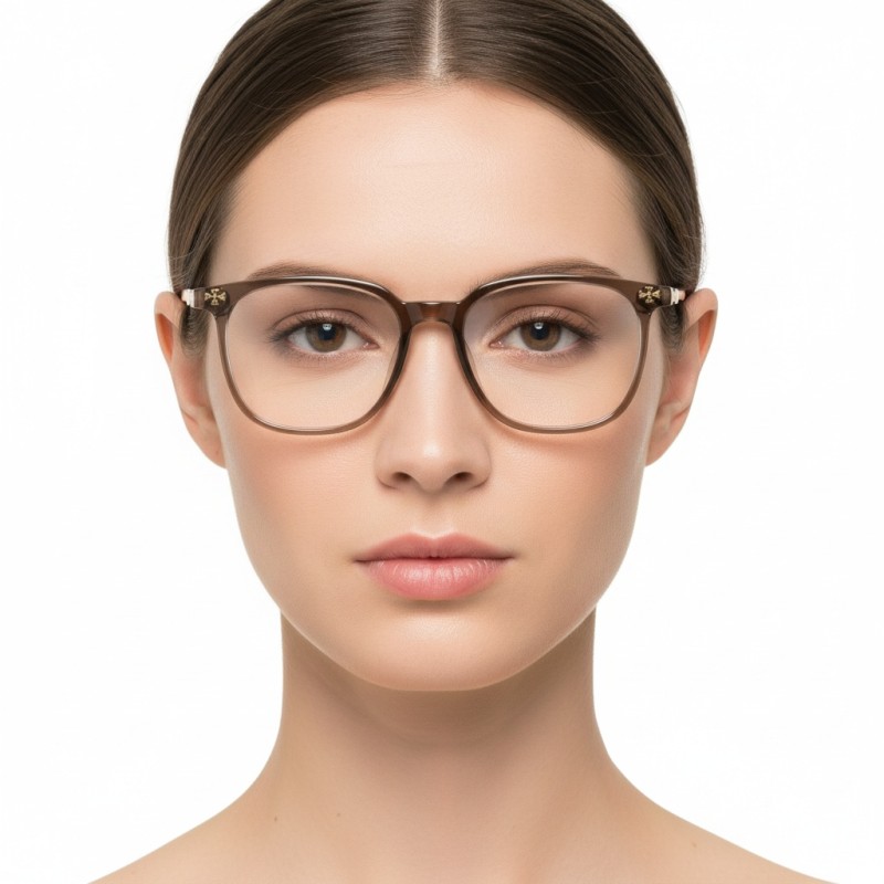 Square Light Mocha Eyeglasses