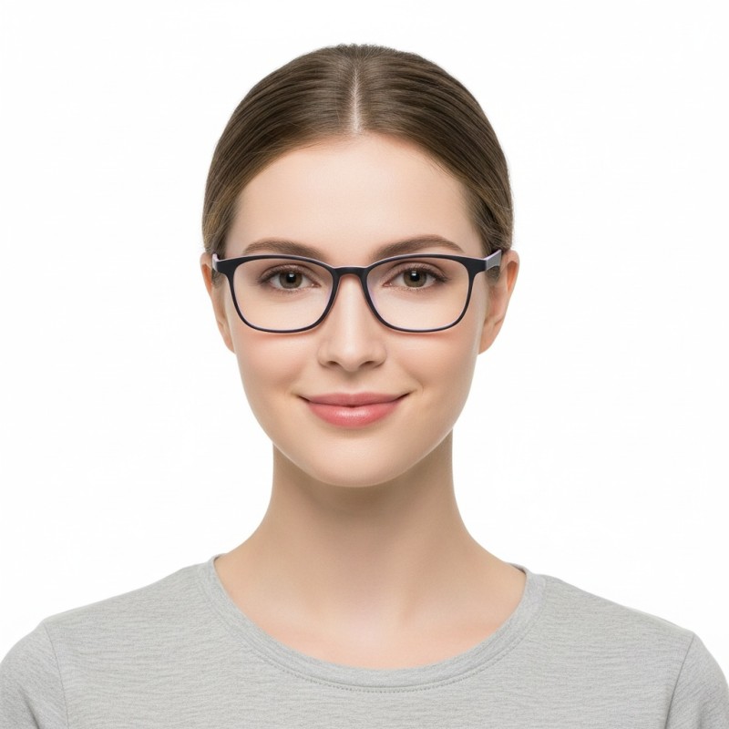 Rectangle Purple Eyeglasses