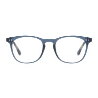 Silber - Round Blue Eyeglasses