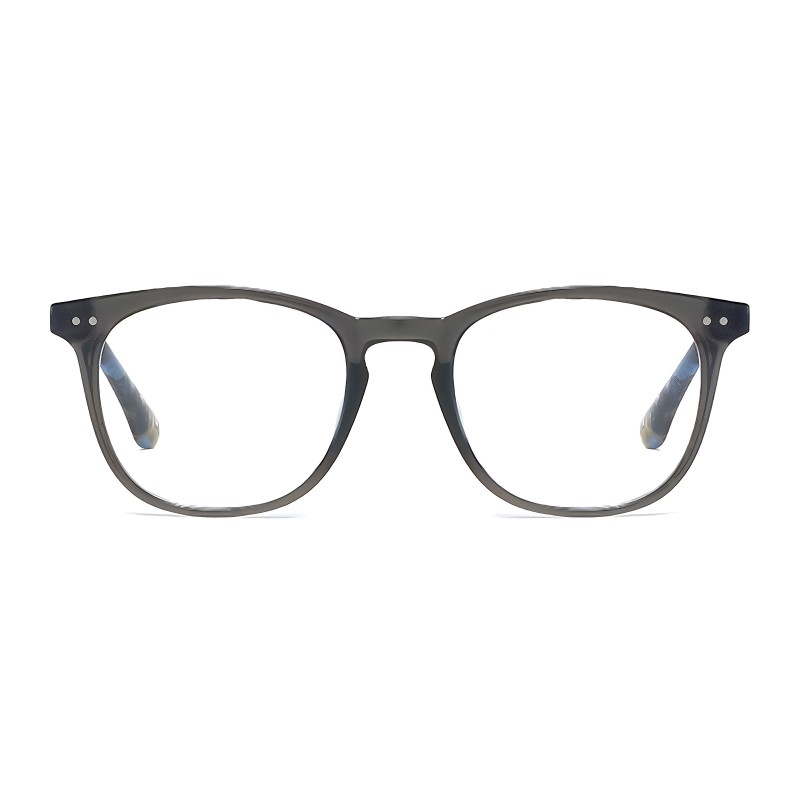 Round Gray Eyeglasses