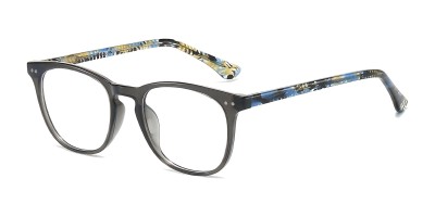 Silber Gray Round Prescription Glasses