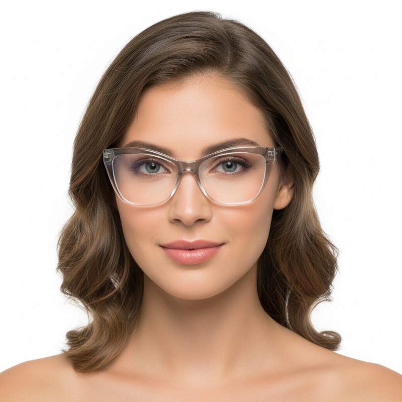 Cat Eye Gray Eyeglasses