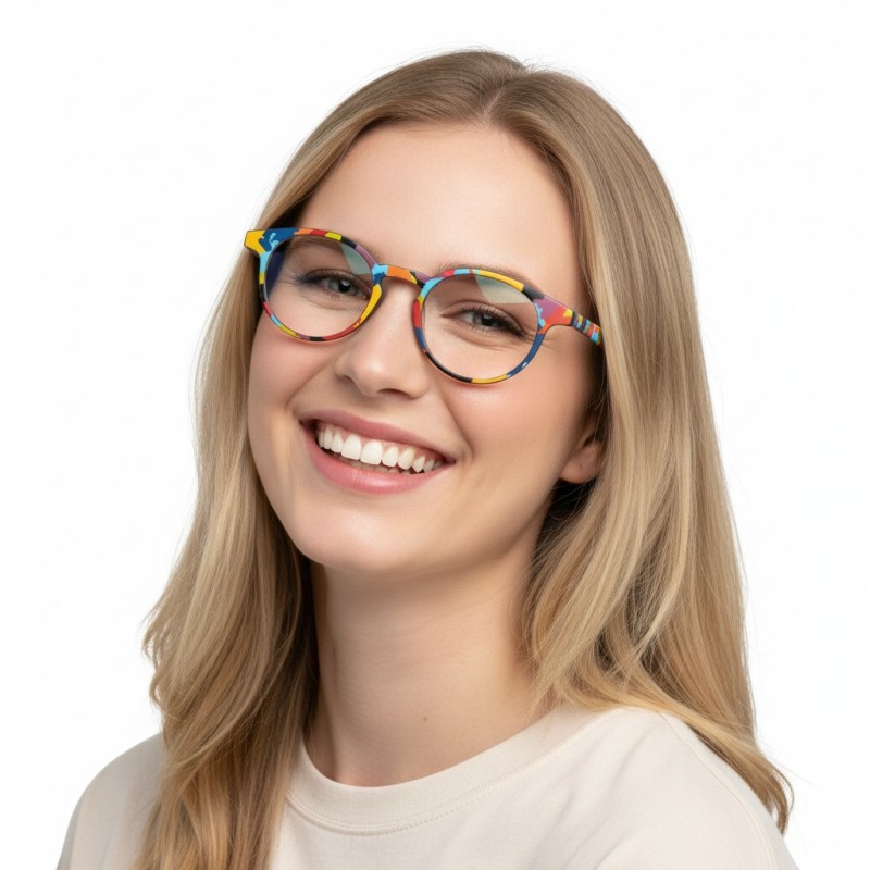 Round Multicolor Eyeglasses
