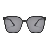 Johanna - Square Black Sunglasses with Tinted Gray Lenses