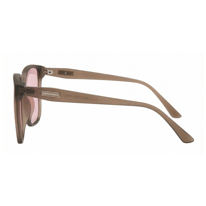 Rectangle Brown Sunglasses  with Tinted Pink Lenses