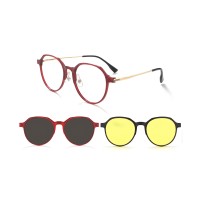 Jennifer - Round Red Eyeglasses