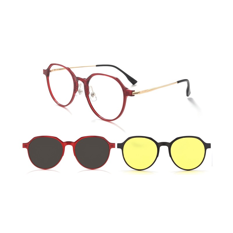 Round Red Eyeglasses