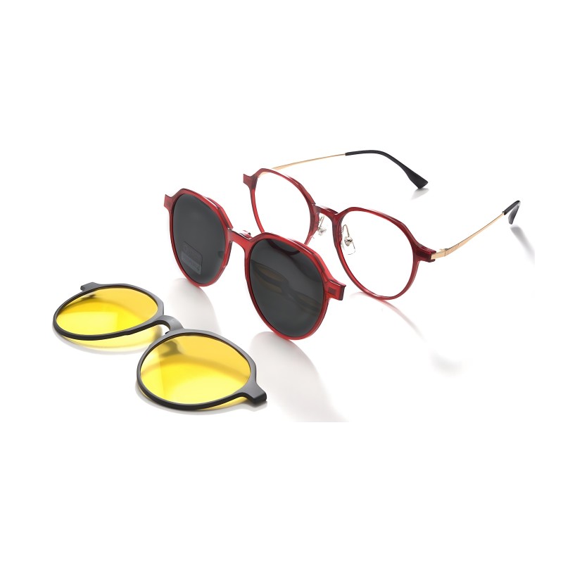 Round Red Eyeglasses