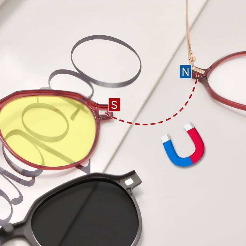 Round Red Eyeglasses