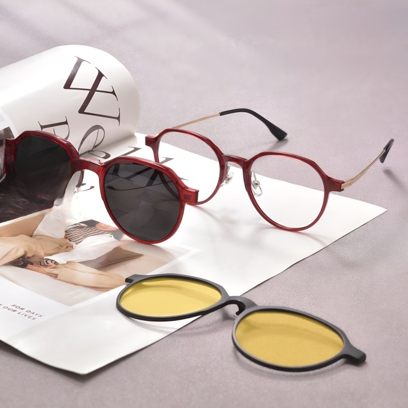 Round Red Eyeglasses