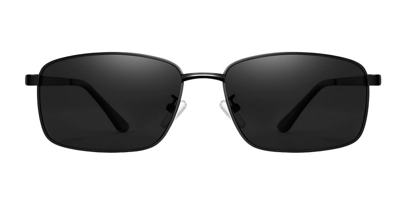Vincent Black Rectangle Sunglasses