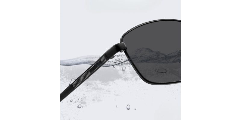 Vincent Black Rectangle Sunglasses additional view