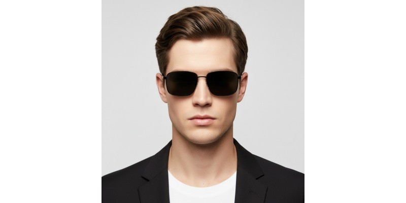 Vincent Black Rectangle Sunglasses additional view