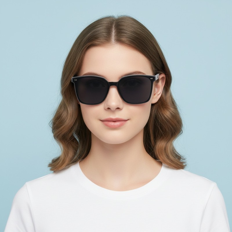 Rectangle Gray Sunglasses