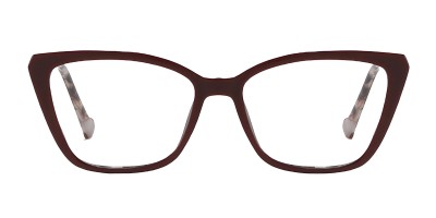 Cat Eye Burgundy Eyeglasses