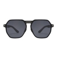 Molly - Polygon Black Sunglasses