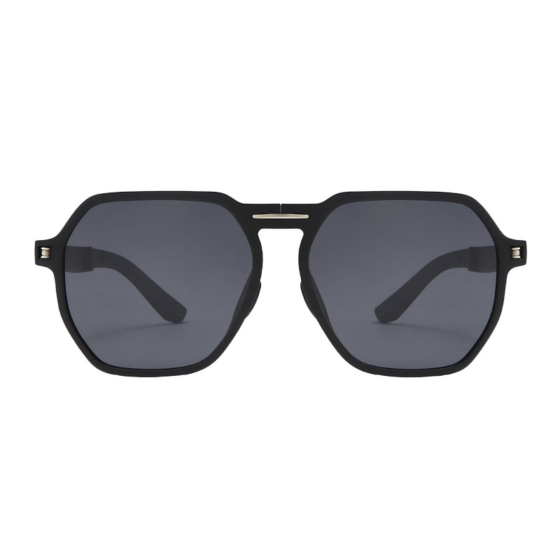 Polygon Black Sunglasses