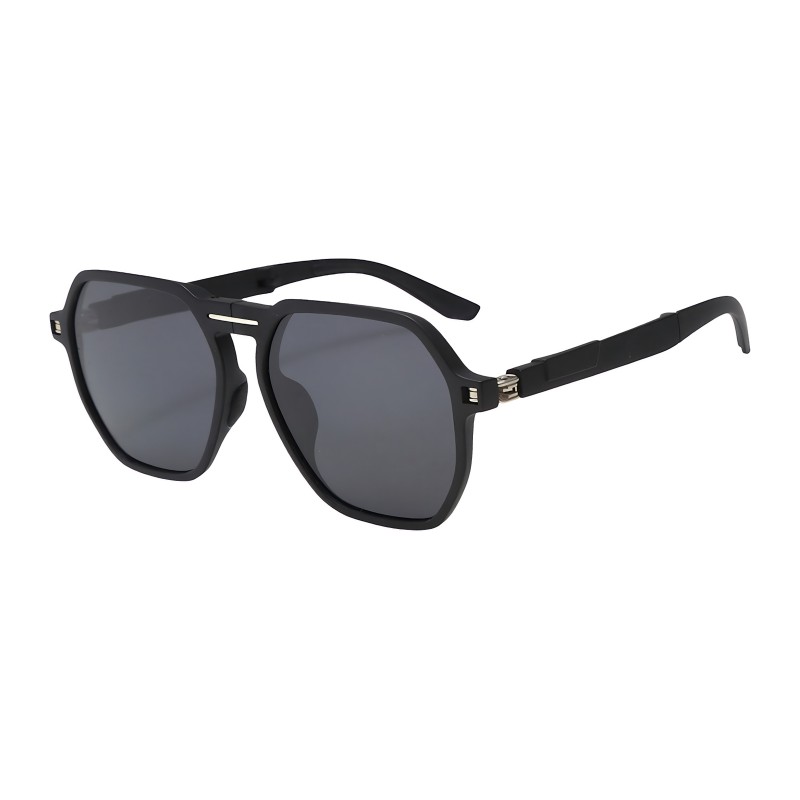 Polygon Black Sunglasses
