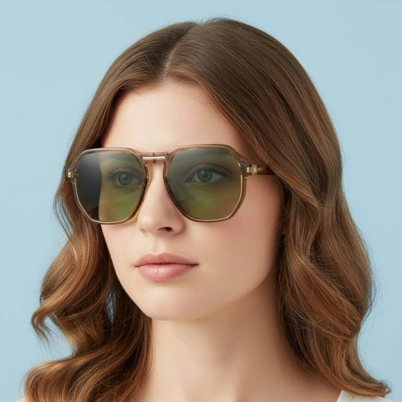 Polygon Brown Sunglasses
