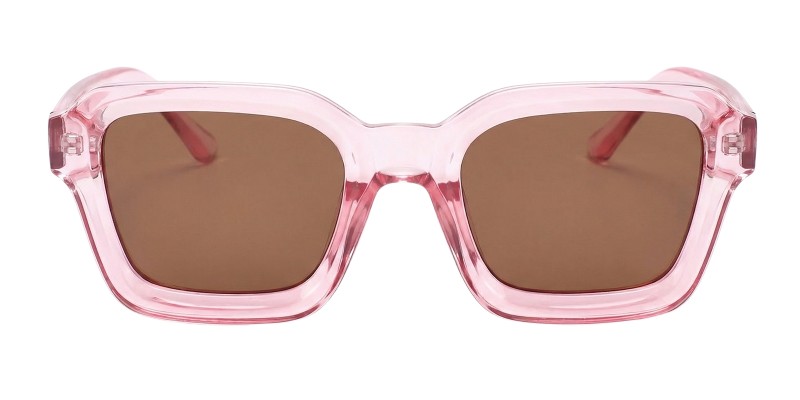 Ophelia Pink Square Sunglasses