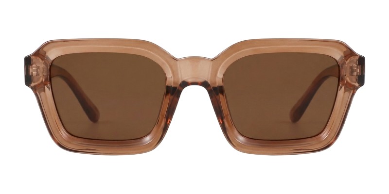 Ophelia Brown Square Sunglasses