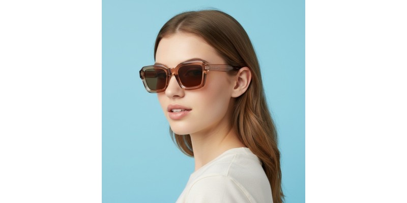 Ophelia Brown Square Sunglasses additional view
