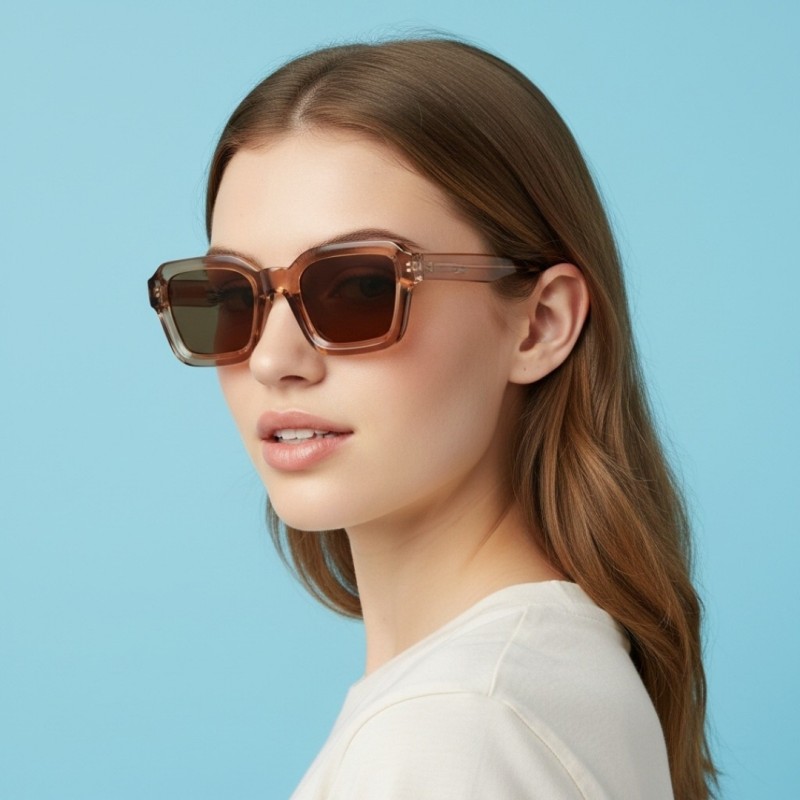 Square Brown Eyeglasses