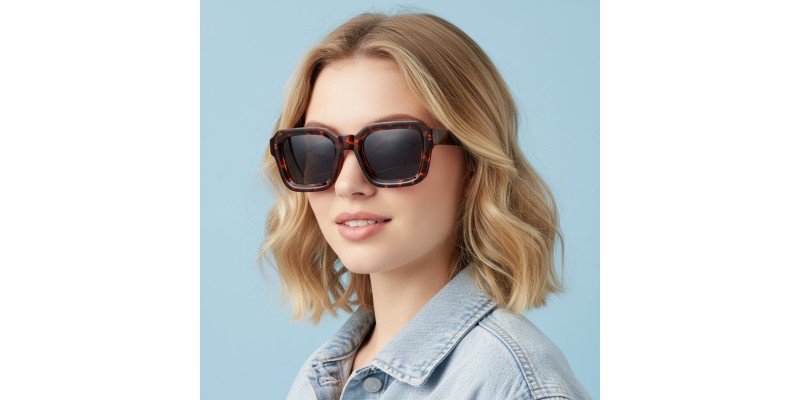 Ophelia Tortoise Square Sunglasses additional view