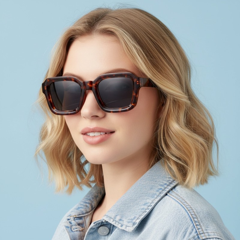 Square Tortoise Eyeglasses