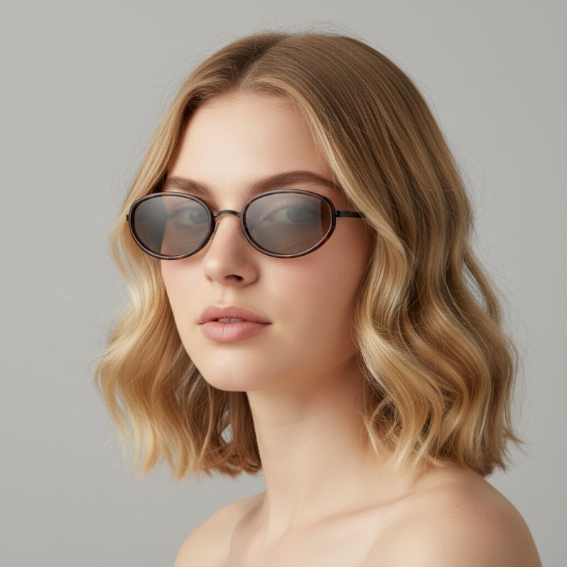 Oval Tortoise Sunglasses